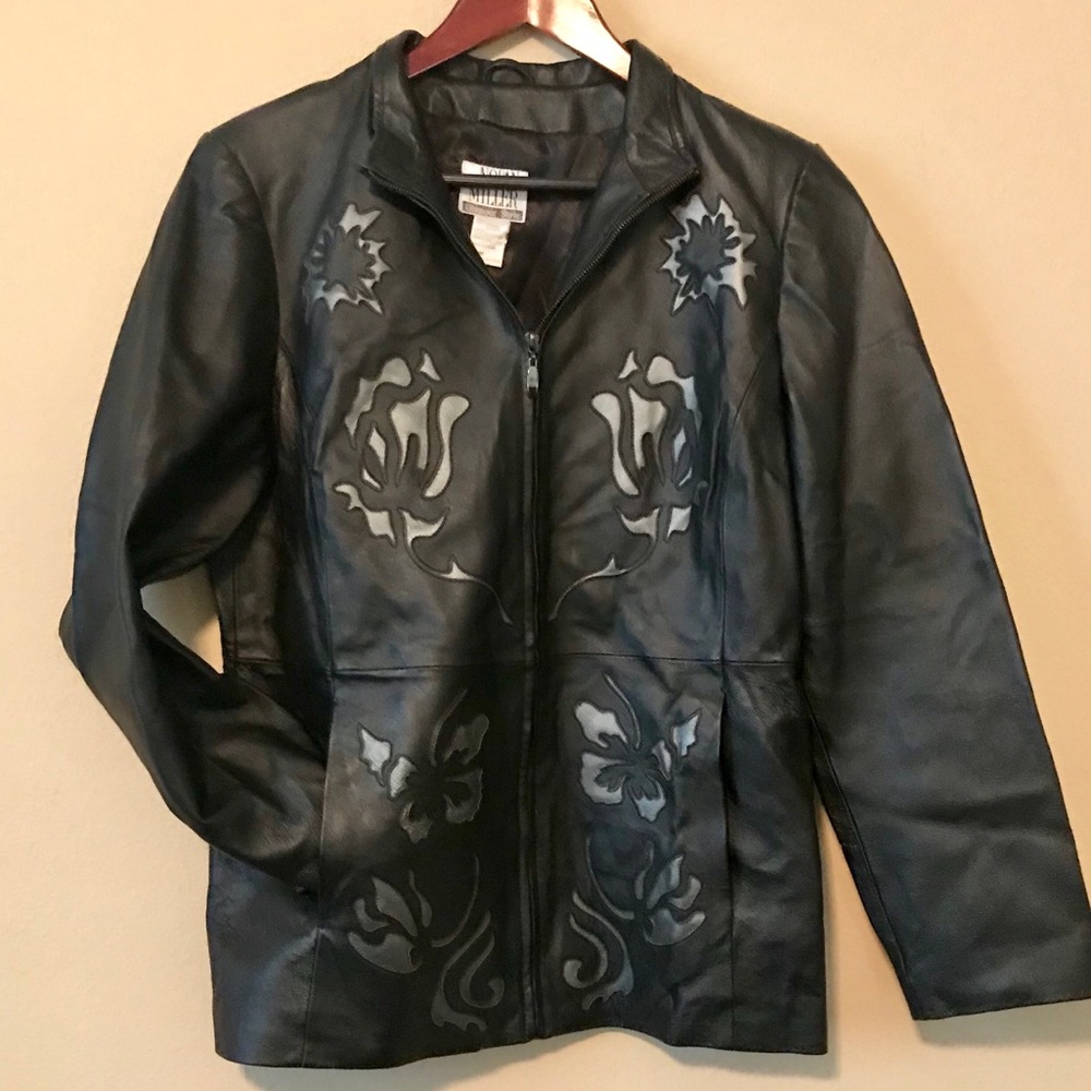 NOLAN MILLER Glamour Style Black Leather Jacket